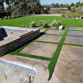 Back Yard with Artificial Grass