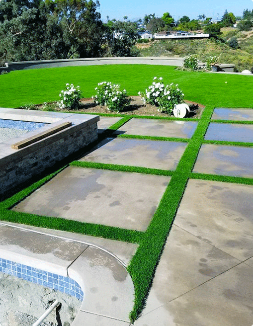 Back Yard with Artificial Grass